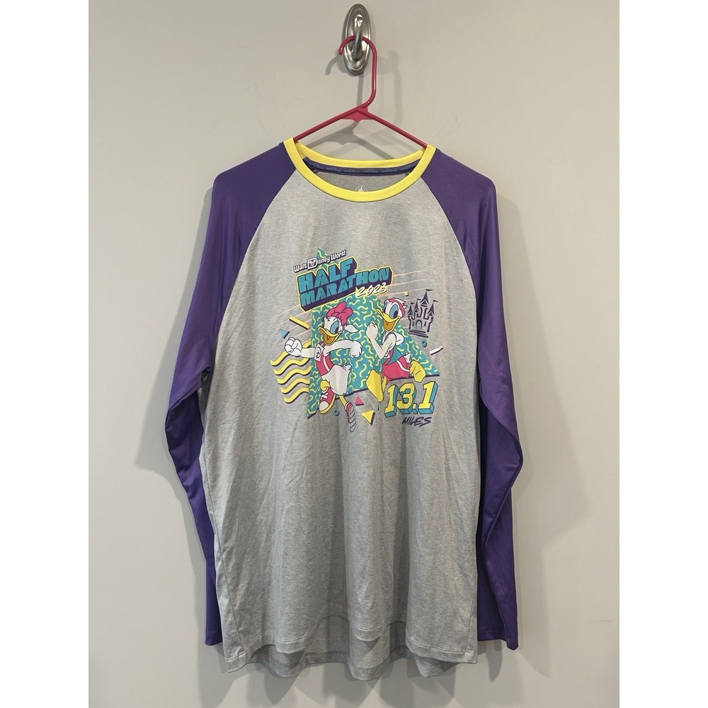 Run Disney 2023 Half Marathon Donald and Daisy Duck Longsleeve T-shirt L